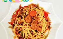 黑椒牛柳炒乌冬面/意面