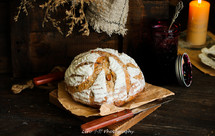 坚果黑胡椒酵种欧包（含全麦粉黑麦粉）