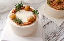 秋天的味道，焦糖栗子奶油蛋糕