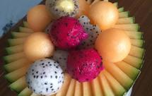 哈密瓜水果拼盘