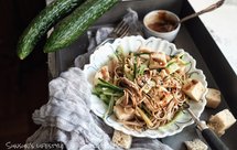 花生酱烤麸荞麦凉面——素食【健康一锅端】