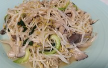 江青菜平菇炒豆芽/清淡的下饭菜