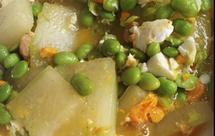 咸蛋毛豆虾米炒冬瓜