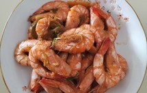 炝大虾（少油简易味道足）