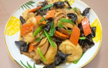 素炒油面筋(素菜)