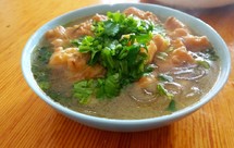 香菜粉条丸子汤、小时候的味道