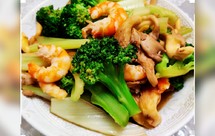 减脂菜式/西兰花芹菜炒虾