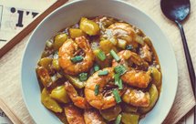 椰奶咖喱阿根廷红虾