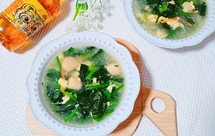 扇贝柱菠菜蛋花汤