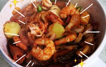 减脂红烧海虾鱿鱼