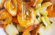 两种鲜甜的完美结合——奶白菜烩海虾