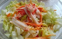 无敌简单滴蟹肉蔬菜沙拉