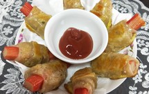 手抓饼蟹肉棒卷