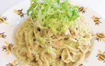 烟熏三文鱼蟹肉牛油果意大利面（ref.甄祖浩 Yan）