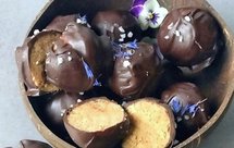 海盐黑巧克力蛋白能量球