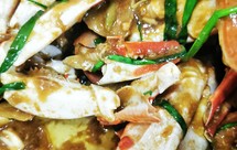 吮指爆香姜葱炒蟹