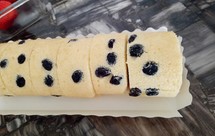 葡萄干蛋糕卷/麻薯芋泥肉松馅/奶牛花纹