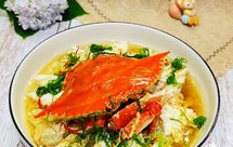 营养丰富又美味的肉末蒸梭子蟹