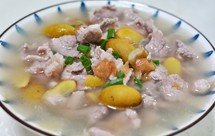 青橄榄咸梅瘦肉汤