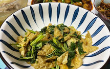 荔枝草炒鸭蛋（把春天吃进肚子里）