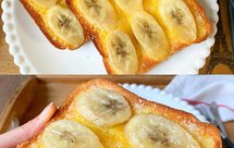 酥脆香甜的黄油香蕉烤吐司