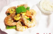 【指尖兰香】菠萝蜜炒北极虾--好味好味