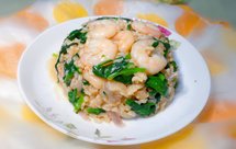 堂很恬爱粗粮—虾仁菠菜鹰嘴豆豆浆糙米烩饭