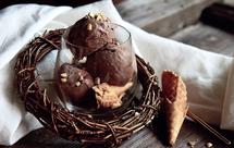 榛子巧克力酱冰淇淋