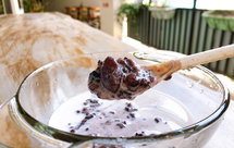 黑米腰豆甜奶汤