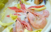 豆浆北极虾菊花锅