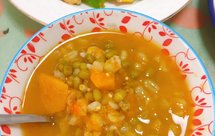 大麦仁绿豆粥