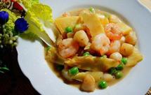 虾仁鲜贝炒冬笋