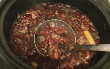 鲍汁红腰豆焖燕麦花胶海参