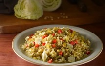 香椿松子拌炒飯，台湾味拌炒饭