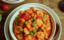 蛋白质满满又好吃的番茄酱烩虾仁鹰嘴豆