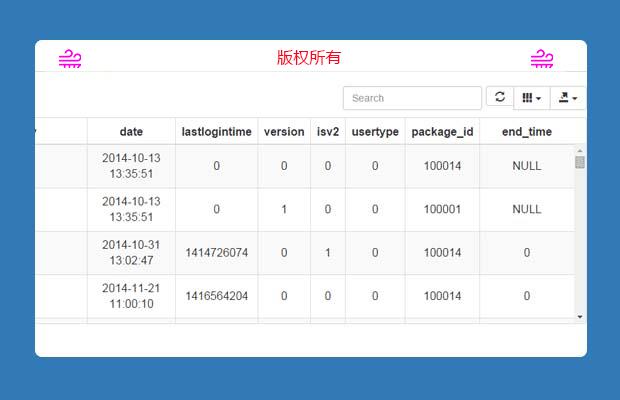 bootstrap响应式表格demo