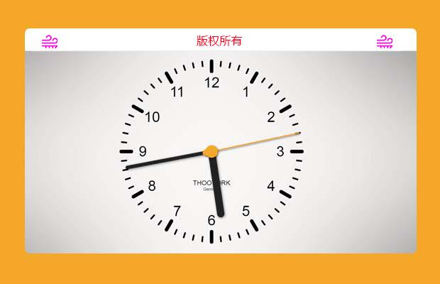 逼真的HTML5 canvas模拟时钟特效