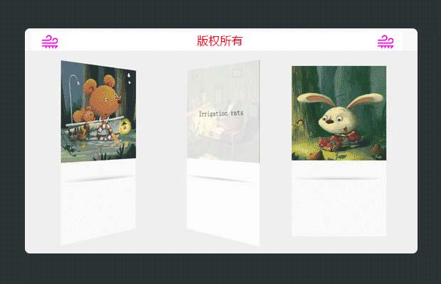 CSS3带动态阴影效果的3D图片翻转特效