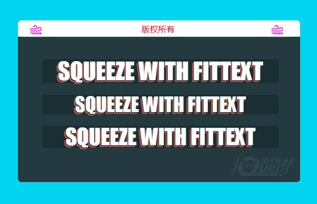 FitText.js一款使文字填充式自适应的JQ插件