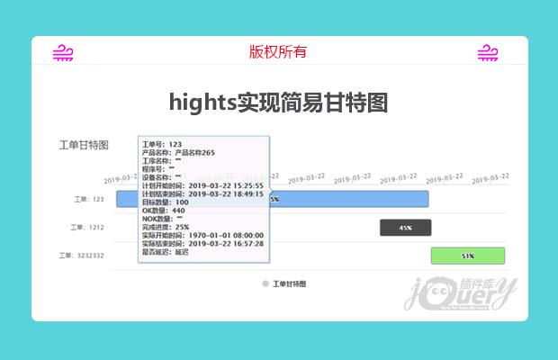 hights实现的简易甘特图