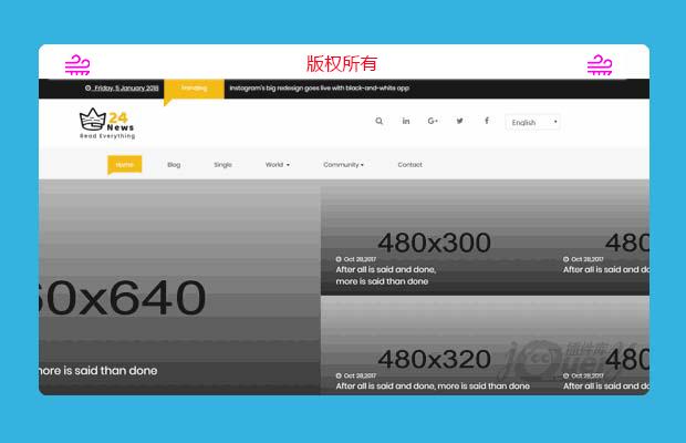 24 News响应式html5模板