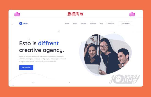 jQuery Bootstrap创意企业公司模板