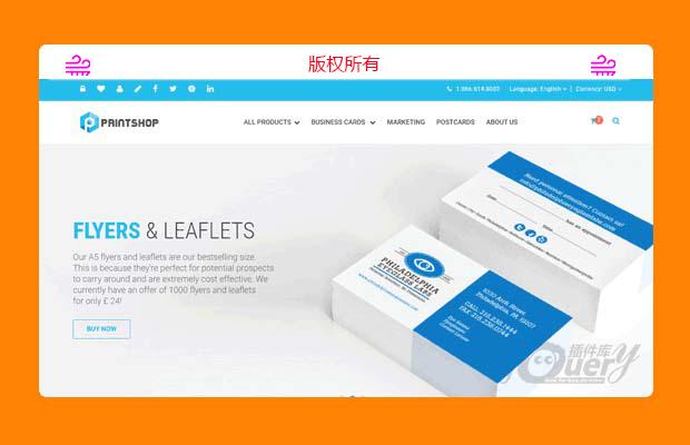 jquery bootstraps响应式印刷或VI设计类网站模板