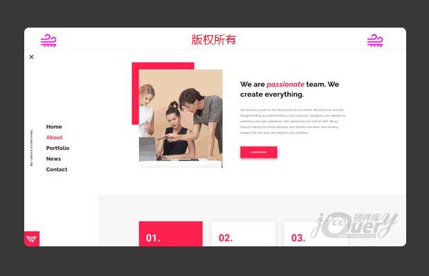 jQuery响应式企业类网站模板