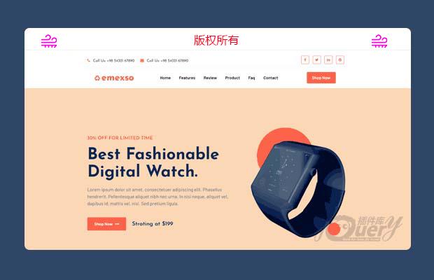 jquery bootstraps响应式数码产品介绍类网站模板