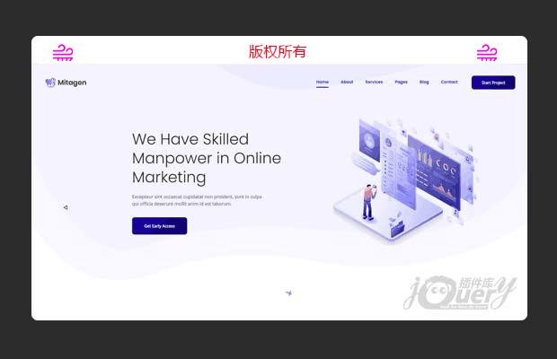 jQuery bootstraps响应式多用途seo搜索服务类网站模板