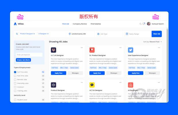 求职平台UI模板