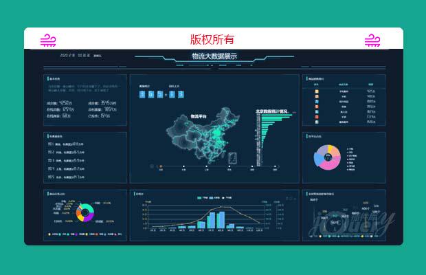 基于echarts实现的物流大数据模板