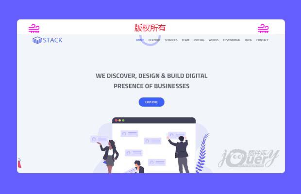 jQuery bootstraps响应式互联网科技类网站模板