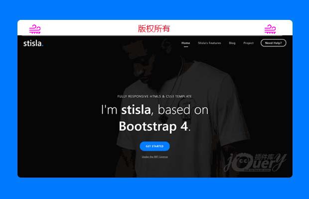 jQuery bootstraps响应式在个人展示类网站模板
